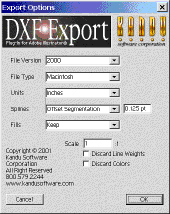 DXF Export Dialog